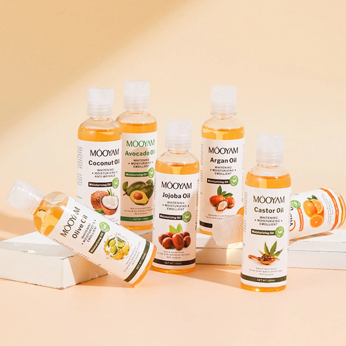 Huile Massage Visage Corps Coco Argan Jojoba Ricin Avocat - Raffermit Peau Resserre Pores Relaxation