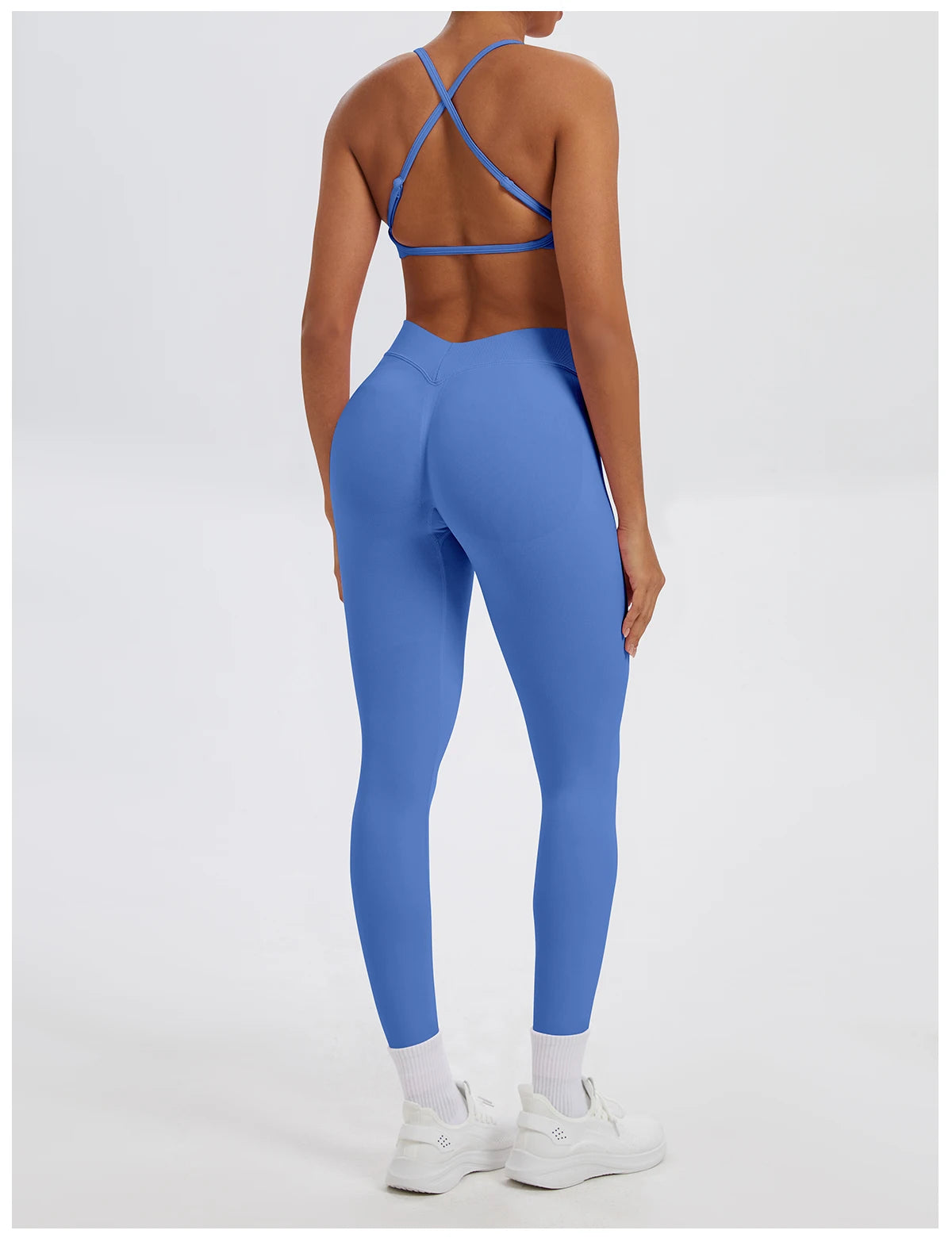 Ensemble Sport Femme 2 Pièces Sans Coutures – Top & Legging Yoga