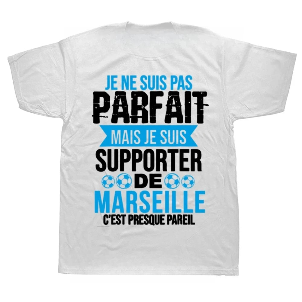 T-Shirt Homme Marseille Graphique - 100% Coton Casual Fashion