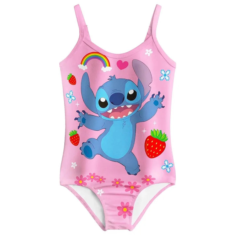 Maillot de Bain Fille Lilo & Stitch Une Pièce Bleu - 1-16 ans