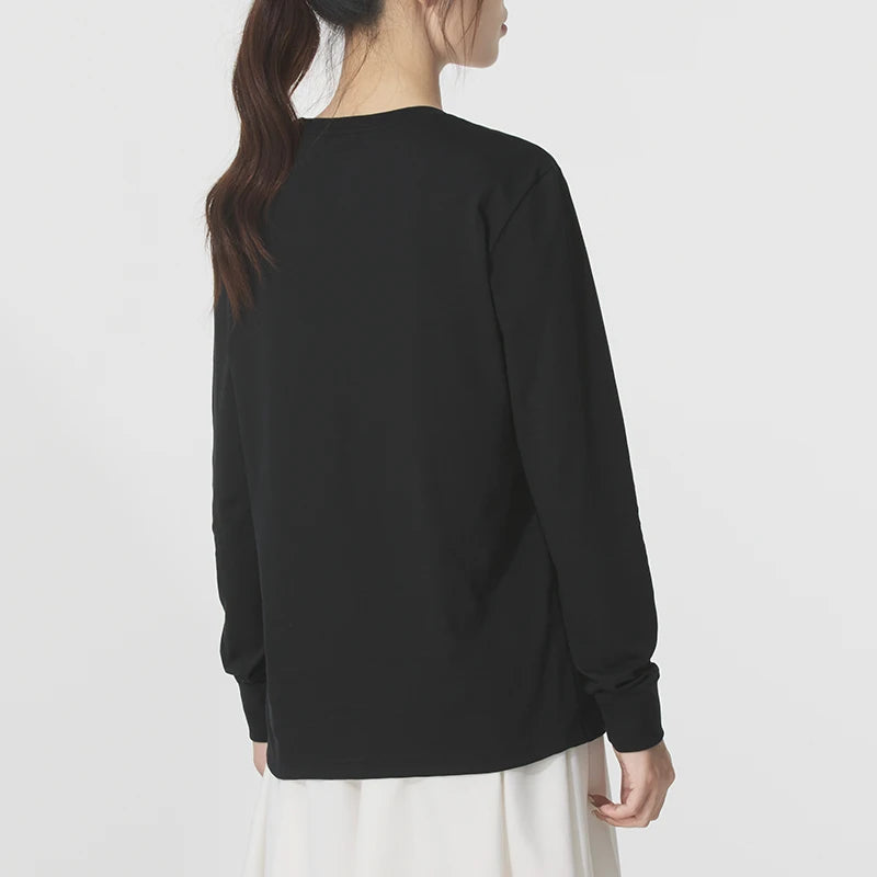 T-shirt Manches Longues Femme Nike – Col Rond, Coton, Sport & Casual