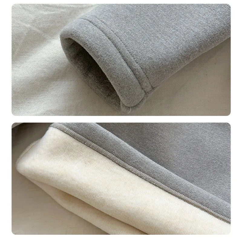 Sweat à Capuche Fille Automne Hiver - Col Montant Zippé Couleur Unie