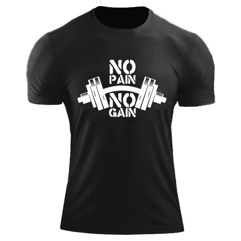 T-Shirt Homme 'No Pain No Gain' - Style Streetwear Harajuku Y2K