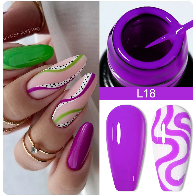 Gel Liner Paillettes Réfléchissantes LILYCUTE 5ml - Vernis Semi-Permanent French Line Nail Art