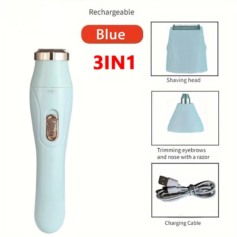 Épilateur Électrique Femme Indolore Portable - Rasoir Dame Tondeuse Corps Aisselles Bikini Bras Jambes Visage Sans Douleur