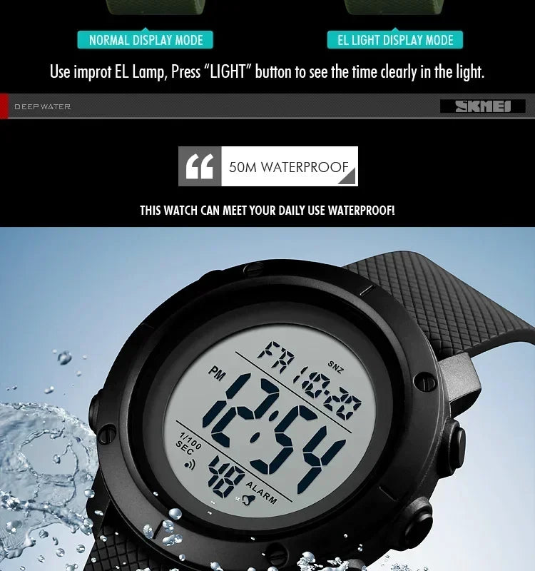 Montre Sport Homme SKMEI 1426 - Digitale Waterproof 5Bar Alarme