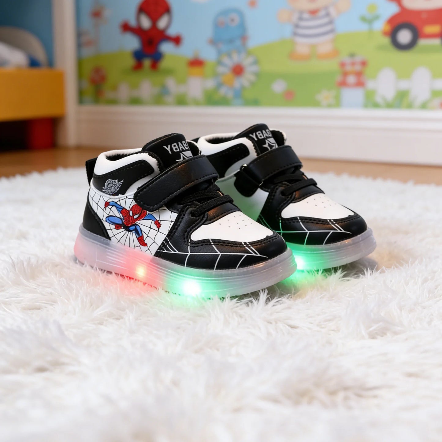 Baskets Spiderman Enfant LED Lumineuses