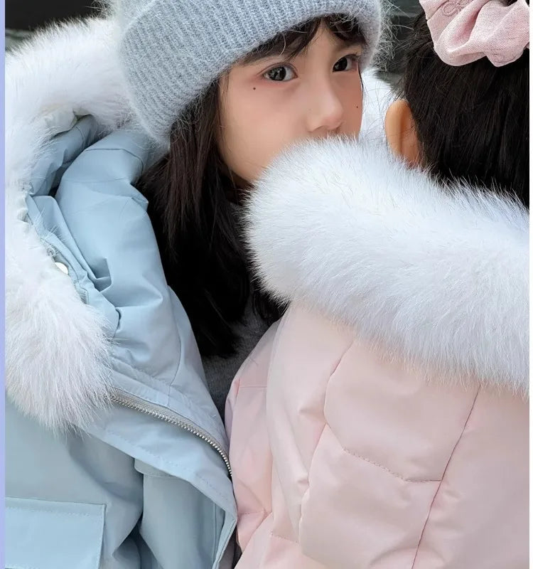 Parka Fille Hiver 4-14 Ans - Capuche Fausse Fourrure & Fermeture Zippée