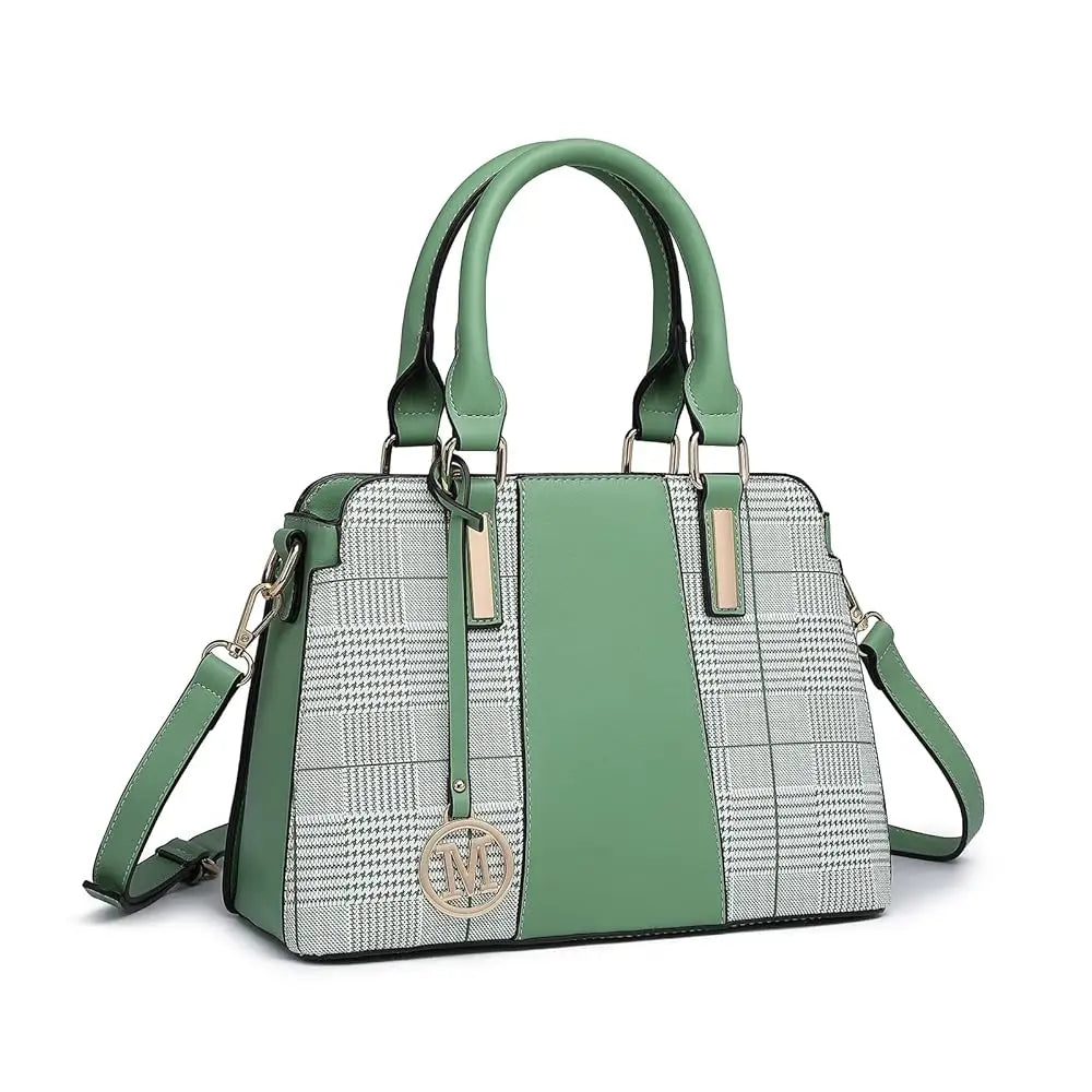 Sac à Main Femme Miss Lulu Rétro Rayures - Sac Épaule Cuir Synthétique Élégant