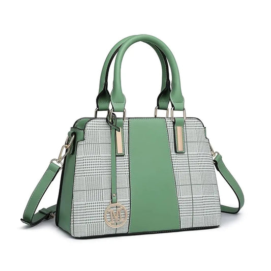 Sac à Main Femme Miss Lulu Rétro Rayures - Sac Épaule Cuir Synthétique Élégant