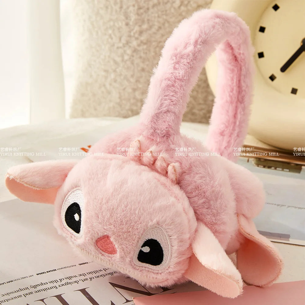 Cache-Oreilles Enfant Disney Stitch Peluche - Protège-Oreilles Chaud Hiver Garçon Fille Outdoor Cadeau