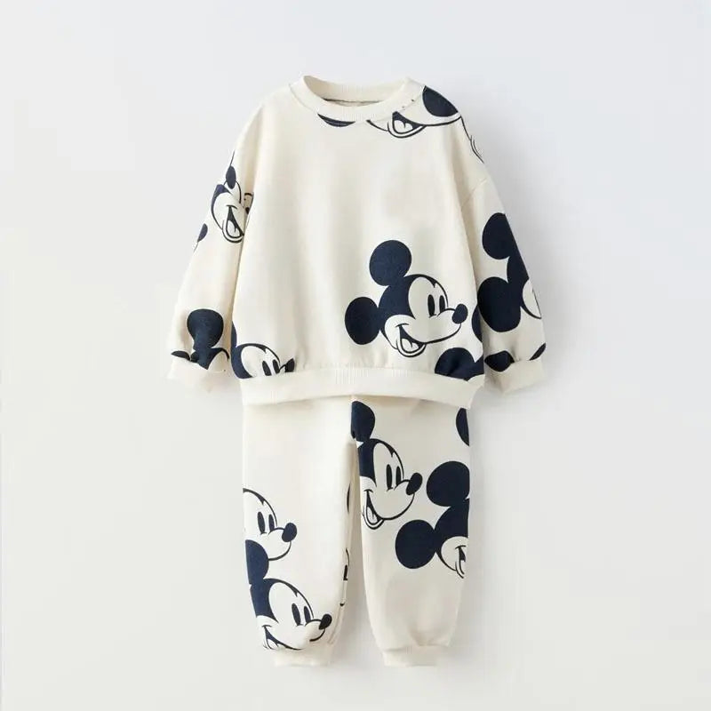 Ensemble Bébé Disney Manches Longues - Sweat Col Rond & Pantalon 2 Pièces Garçon Fille
