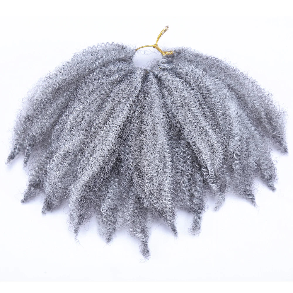 Extension Tresses Marley Braids 8 Pouces - Mèches Crochet Synthétiques Afro Kinky Twist Douces Curl Locks