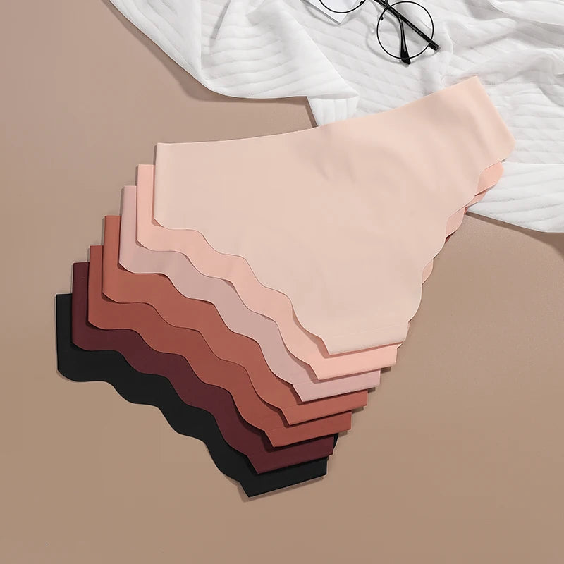 Culottes Femme Laser Cut Sans Trace - Taille Basse Soie Glacée Invisibles Seamless