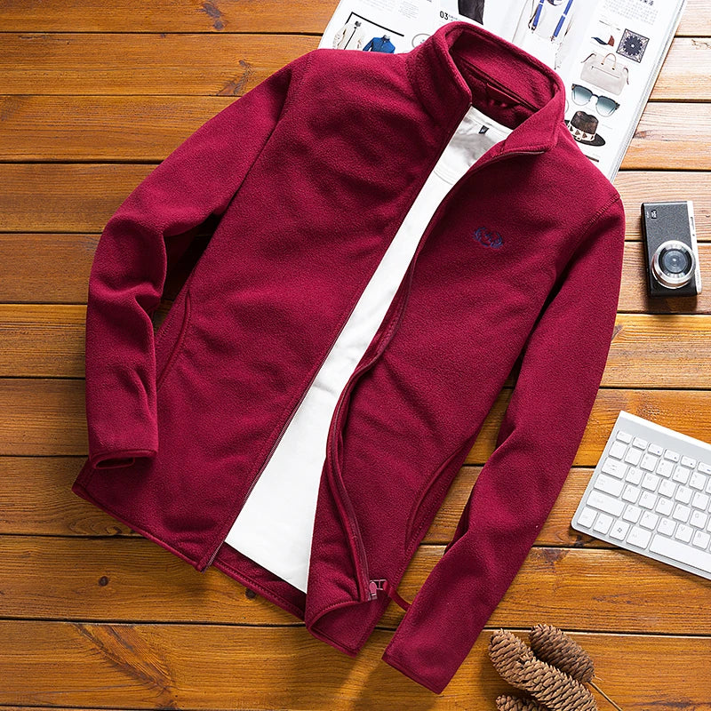 Veste Homme Softshell Tactique Polaire - Coupe-Vent Thermique Outdoor Montagne Armée