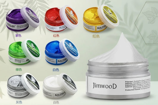 Cire Colorante Cheveux Temporaire 9 Couleurs - Pâte Coiffante Bleu Bordeaux Gris Vert Styling Pomade Modelage