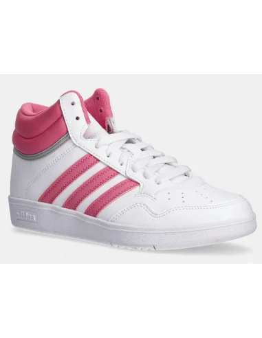 Baskets Adidas Hoops 4.0 Mid Femme JI0906 - Basketball Montantes Blanc Rose