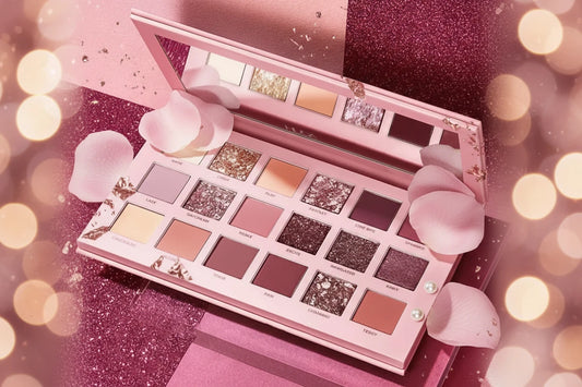 Palette Fard à Paupières 18 Couleurs Paillettes avec Miroir Nacré Mat Shimmer Pigmenté Nude Longue Tenue Maquillage Yeux