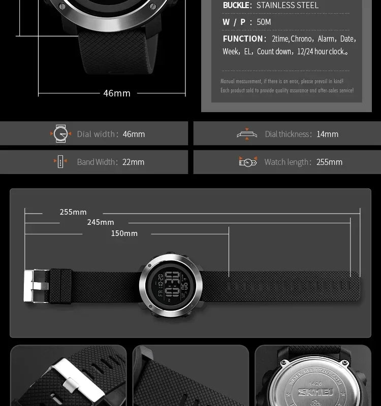 Montre Sport Homme SKMEI 1426 - Digitale Waterproof 5Bar Alarme