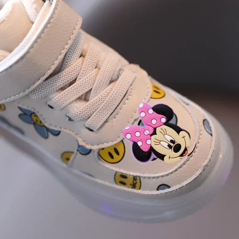 Baskets Mickey Mouse Lumineuses Enfant - Chaussures Sport LED Disney