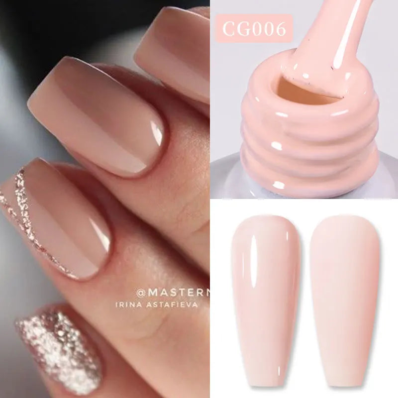 Vernis Gel BORN PRETTY Noir Jelly Nude 10ml - 74 Couleurs Translucide Semi-Permanent UV LED Nail Art DIY Maison