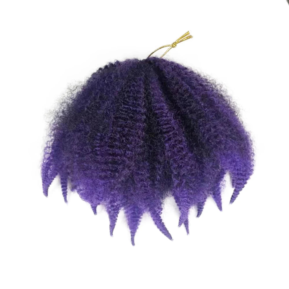 Extension Tresses Marley Braids 8 Pouces - Mèches Crochet Synthétiques Afro Kinky Twist Douces Curl Locks
