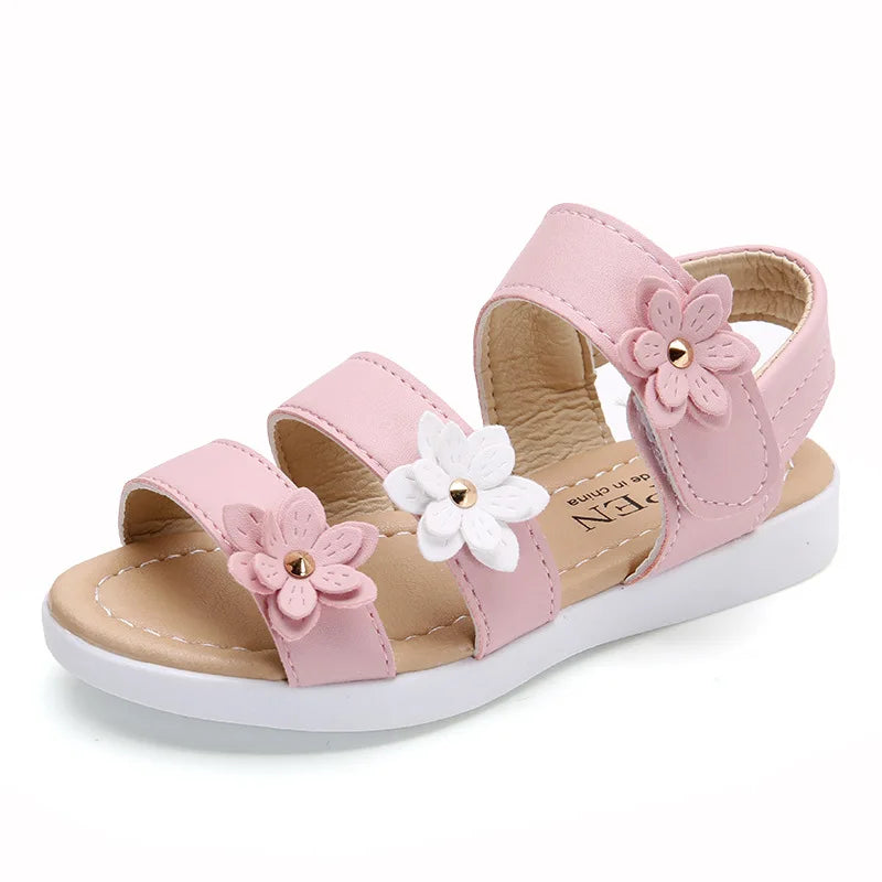 Sandales Fille Été Fleurs Douces - Chaussures Plage Princesse Mode Enfant Anniversaire