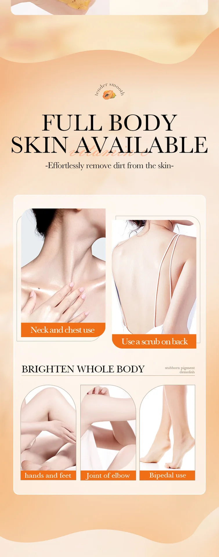 Gommage Exfoliant Papaye Vitamine C 100g - Crème Hypoallergénique Hydratante Parfumée Nettoyage Profond