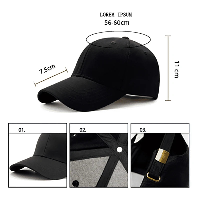 Casquette Baseball Snapback Mixte - Hip Hop Dad Hat Casual