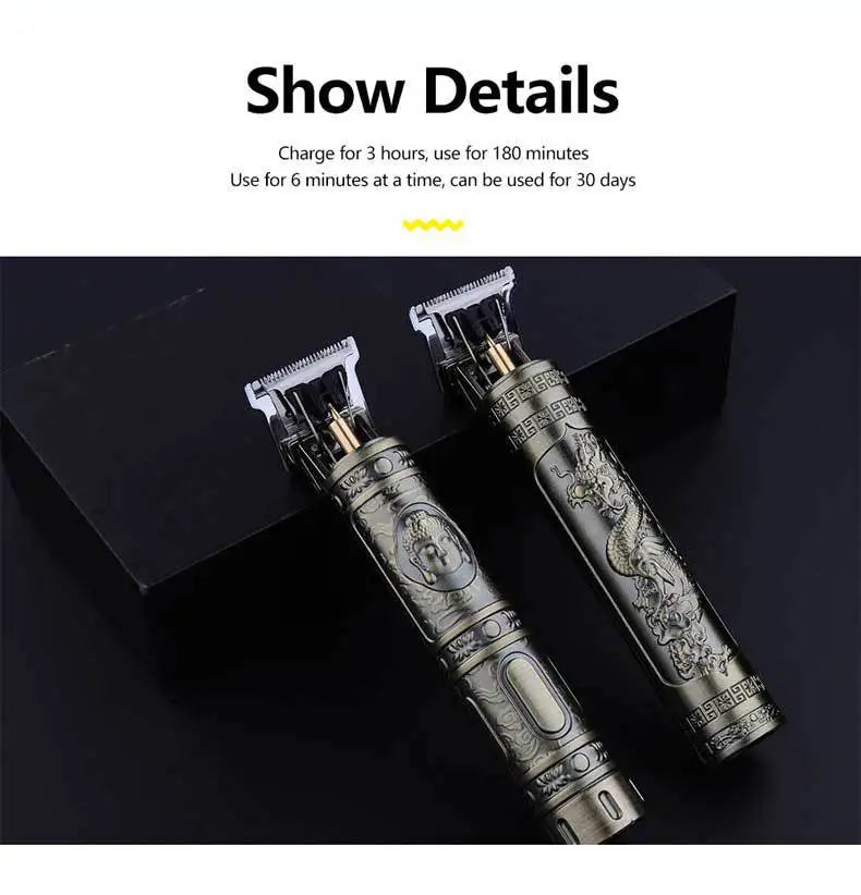 Tondeuse Cheveux Rétro T9 Électrique - Set Complet Barbier Homme Rasoir Zones Sensibles Pro Lence