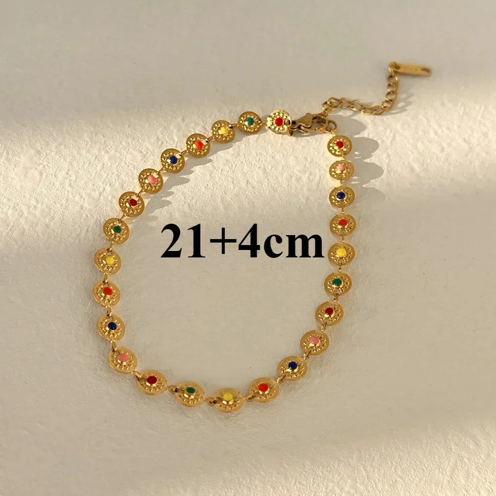 Chaîne Taille Fleur Gravée Or 18K - Belly Chain Acier Inoxydable Sexy Bikini Plage Été