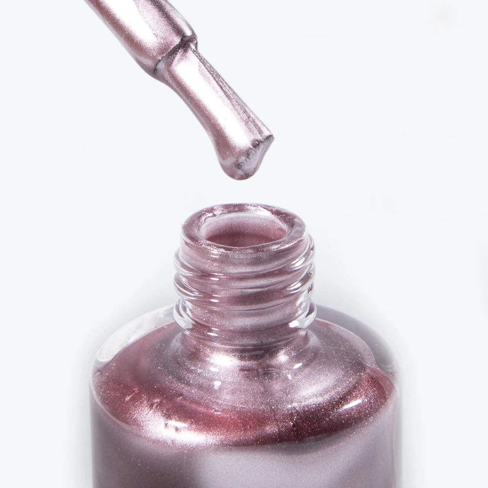 Vernis Ongles Tinovo Uno Rose Gold Métallique - Fortifiant Ongles Séchage Rapide Effet Miroir Laque Vernis Manucure Nail Art