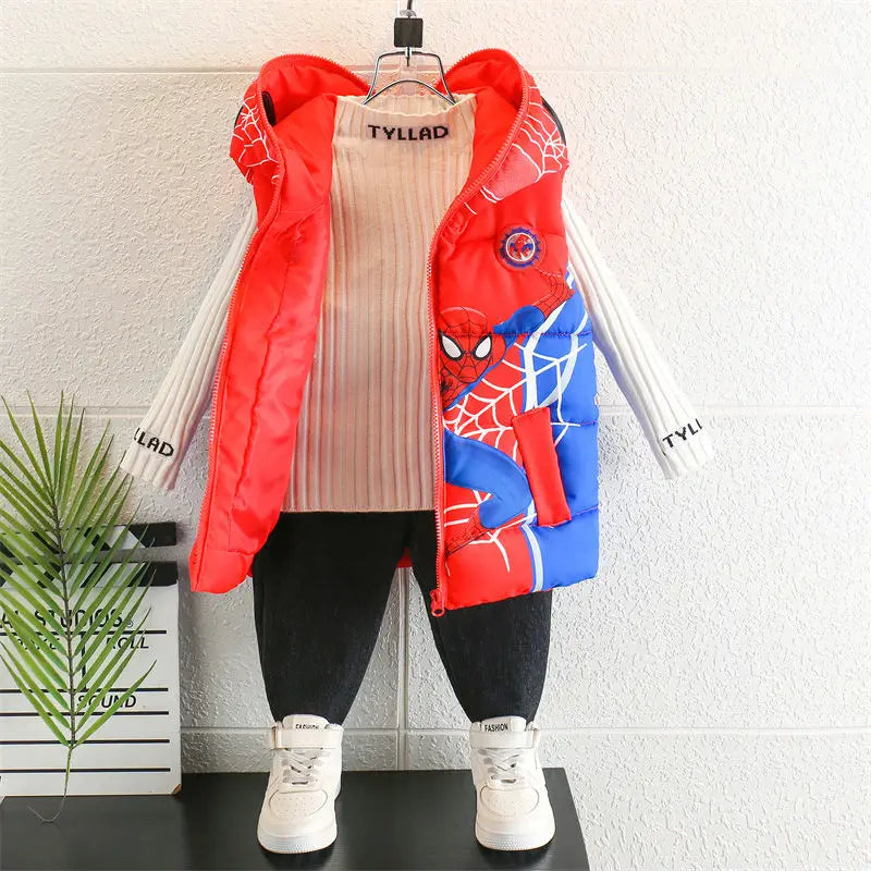 Gilet Marvel Avengers Spiderman - Veste Sans Manches Enfant Garçon
