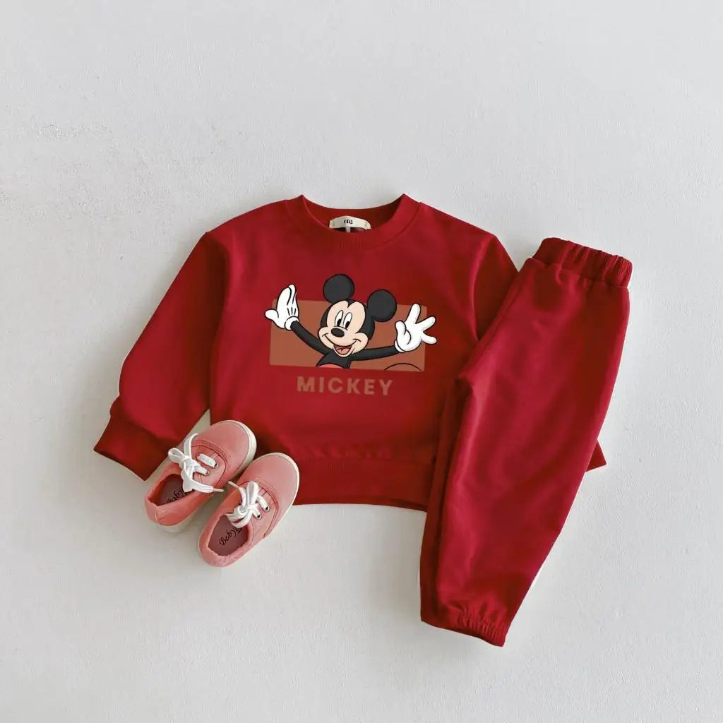 Ensemble Enfant Disney Mickey - Sweat Manches Longues & Pantalon Cartoon Fashion