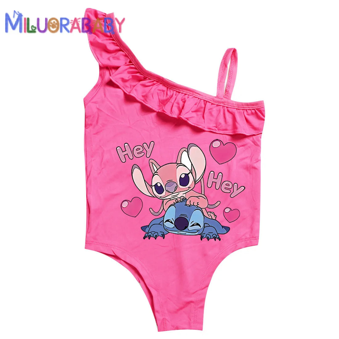 Maillot de Bain Fille Lilo & Stitch Une Pièce Rose - Princesse 3-10 ans