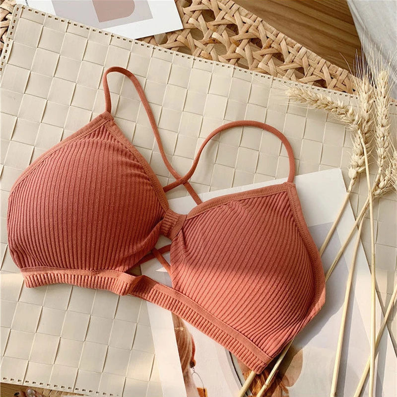 Brassière Sport Yoga Femme - Soutien-Gorge Fitness Coton Respirant | Top Entraînement avec Coussinets