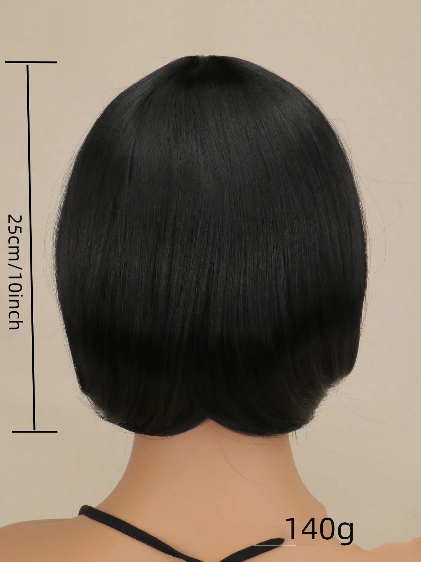 Perruque Bob Courte Synthétique Frange - Femme Noir Blonde Rose Lolita Cosplay Soirée Naturelle