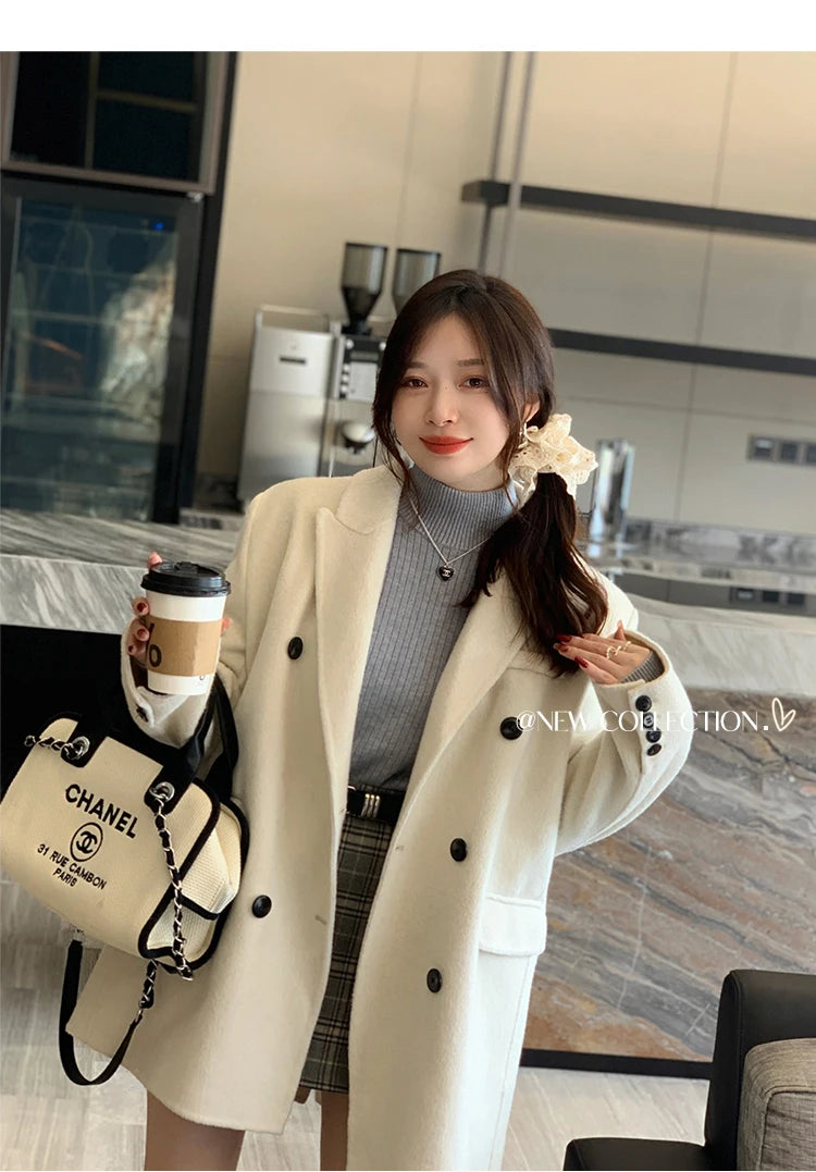 Pull Col Roulé Femme Hiver 2025 - Doublure Velours Épais Thermique Rétro