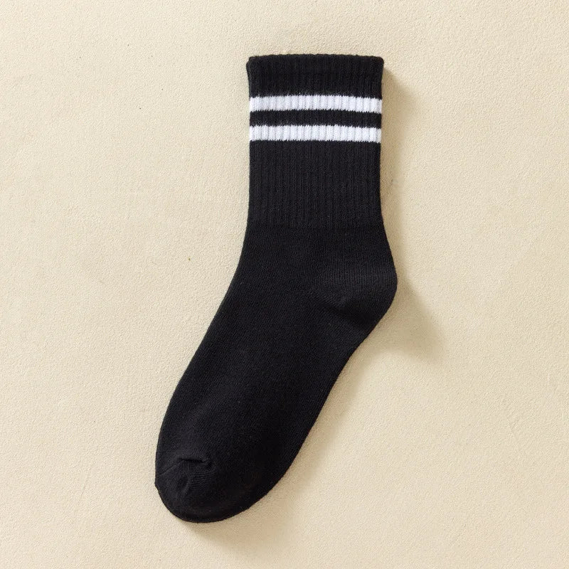 6 Paires Chaussettes Sport mixte - Chaussettes Rayées Coton Absorbantes | Printemps Été Décontractées