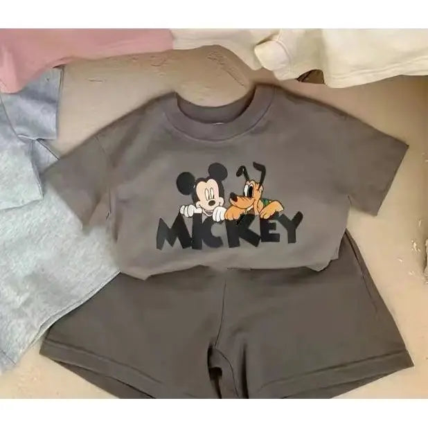Ensemble Enfant Mickey Disney 2 Pièces Été - T-Shirt + Short Unisexe