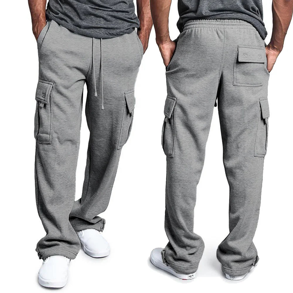 Jogger Homme Streetwear - Coupe Droite Multi-Poches Oversized