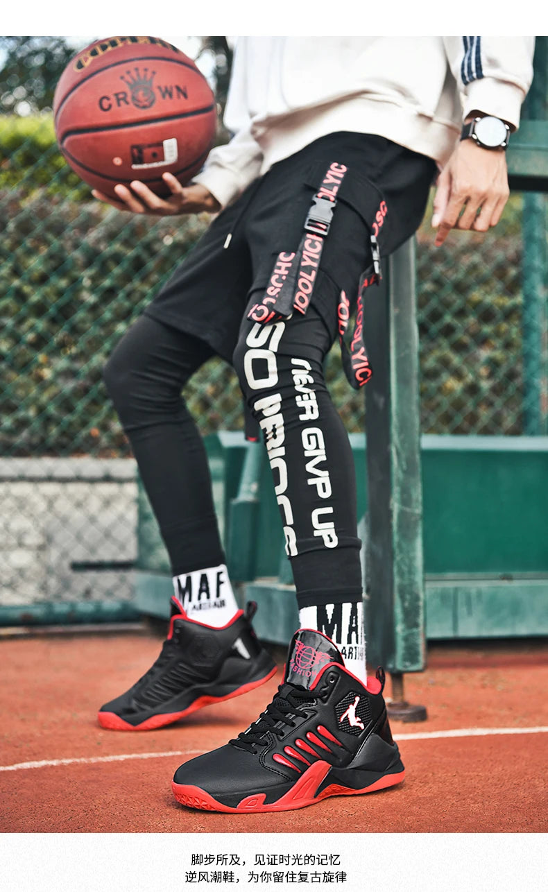 Baskets Basketball Mixte - Respirantes Amorti Antidérapantes Training Gym