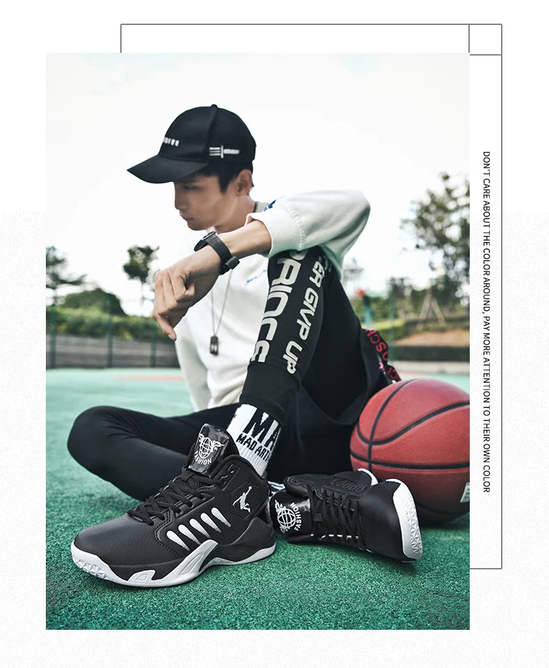 Baskets Basketball Mixte - Respirantes Amorti Antidérapantes Training Gym