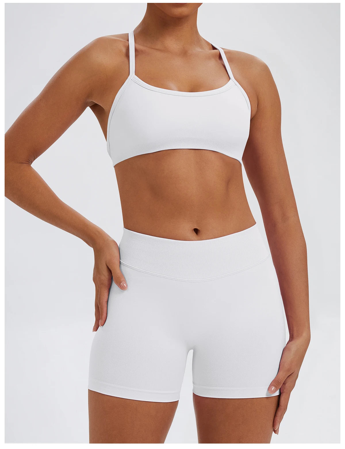 Ensemble Sport Femme 2 Pièces Sans Coutures – Top & Legging Yoga