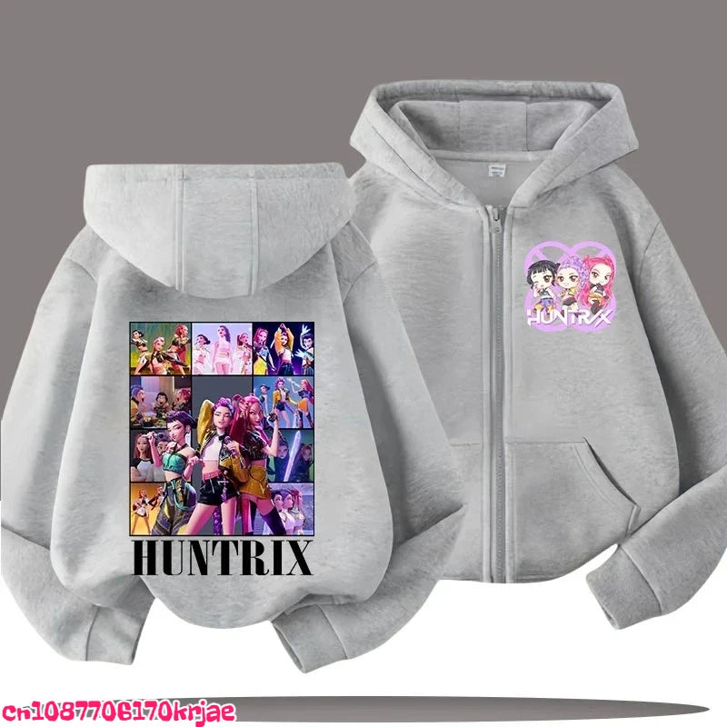 Sweat à Capuche Demon Slayer Enfant - Zip Kimetsu no Yaiba Garçon Fille 3-14 Ans