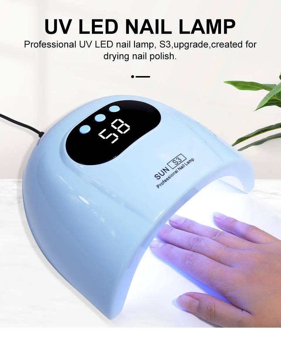 Lampe UV LED Ongles 24/6W Gel Polish - Écran LED Détection Mouvement Séchage Professionnel Manucure Maison