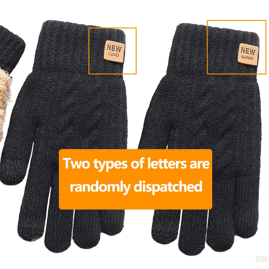 Gants Tactiles Thermiques Femme Tricotés - Doublés Polaire Chauds Hiver Outdoor