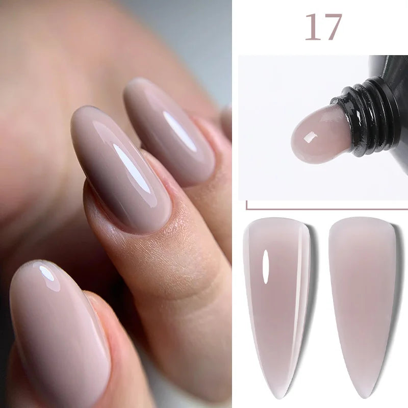 Gel Extension Ongles Paillettes LILYCUTE 15ml - Vernis Semi-Permanent UV Construction Nail Art