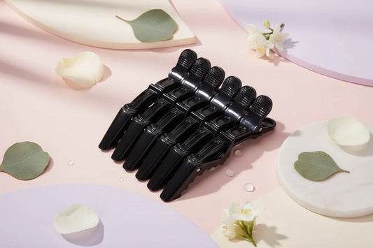 Lot 6pcs Pinces Crocodile Coiffure - Clips Cheveux Salon Permanente Coloration Partition Coupe Styling Professionnel