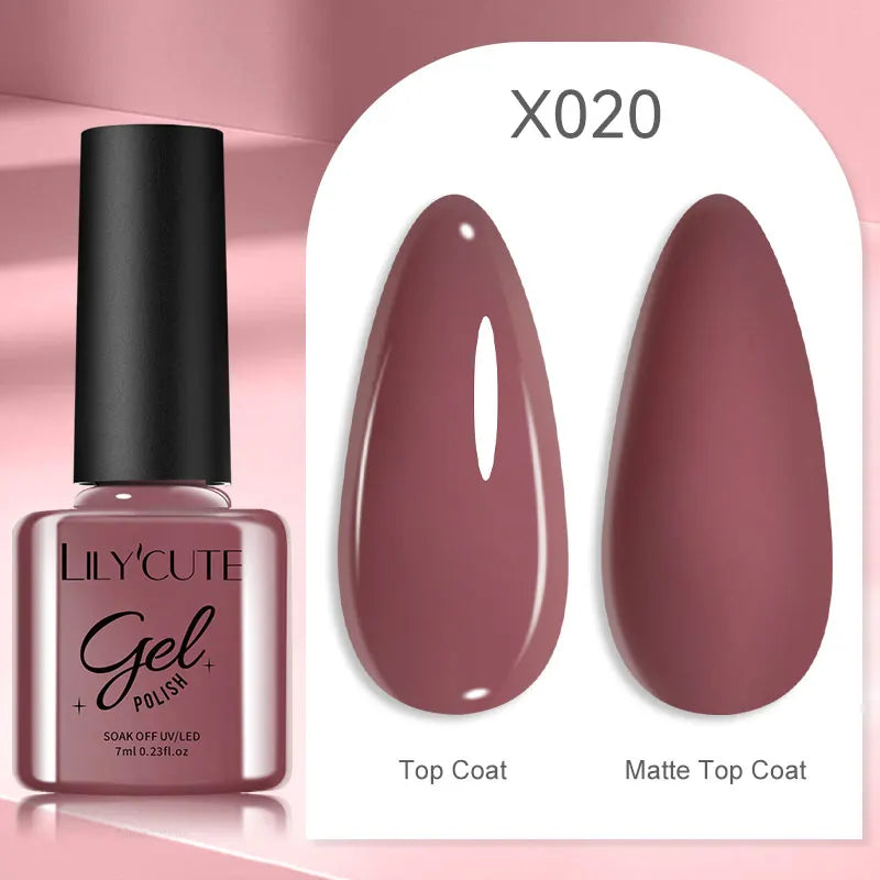 Vernis Gel LILYCUTE Ancora Red Automne Hiver - Semi-Permanent Soak Off UV LED Manucure Nail Art